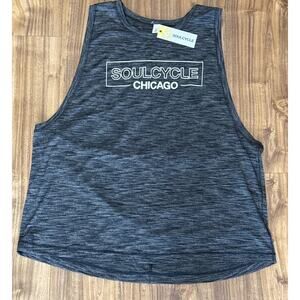 Lululemon Soulcycle Cardio Squad Tank W/SC‎ Chicago Black Heathered Size 10 NEW